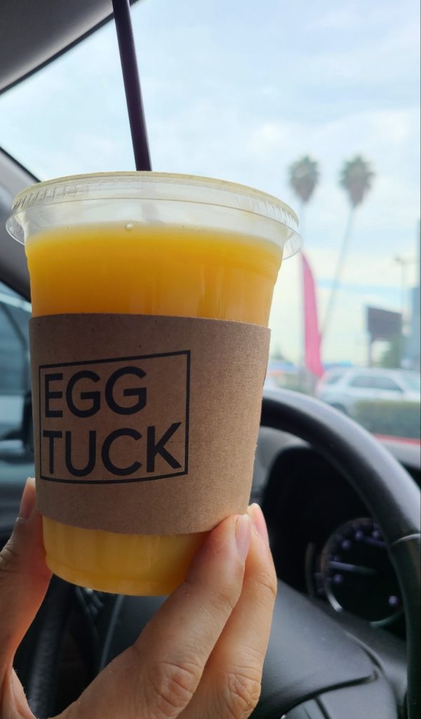 Pure Orange Juice in Egg Tuck Hollywood